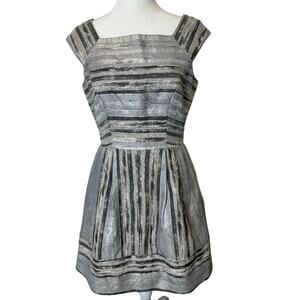 Yoana Baraschi Blue Silver Cocktail/Party Dress
